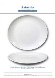 PIATTO BISTECCA TIVOLI BIANCO DIAM 30,5 CM SATURNIA