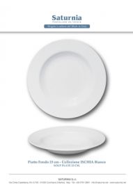 PIATTO FONDO ISCHIA BIANCO PORCELLANA SATURNIA