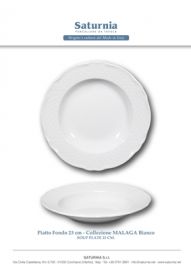 PIATTO FONDO MALAGA COL. BIANCO SATURNIA