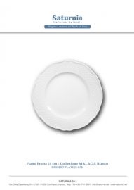 PIATTO FRUTTA MALAGA COL. BIANCO SATURNIA