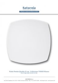 PIATTO PORTATA TOKIO 31 BIANCO SATURNIA