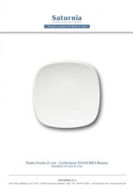 DANUBIO PIATTO FRUTTA 21 BIANCO IN PORCELLANA