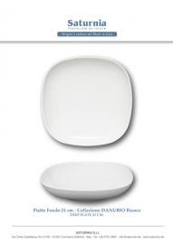 PIATTO FONDO DANUBIO BIANCO CM. 21