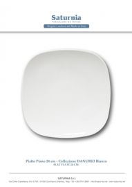 PIATTO PIANO DANUBIO BIANCO CM. 28