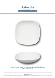 PIATTO FONDO DANUBIO BIANCO CM. 18