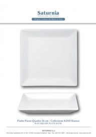 PIATTO PIANO KIMI BIANCO CM. 24 SATURNIA