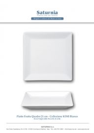 PIATTO FRUTTA KIMI BIANCO CM. 21 SATURNIA