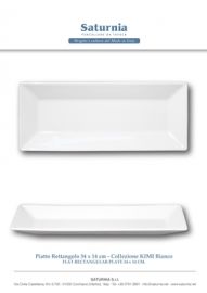 PIATTO RETTANGOLARE KIMI BIANCO IN PORCELLANA SATURNIA