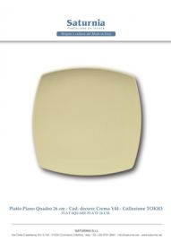 PIATTO PIANO CREMA 26 CM SATURNIA