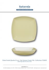 PIATTO FINDO in PORCELLANA CREMA LINEA TOKIO CM. 21