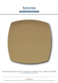 PIATTO PORTATA QUADRO TOKIO TABACCO CM.31 SATURNIA