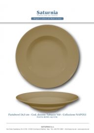 PIATTO PASTA BOWL LINEA NAPOLI TABACCO CM. 26