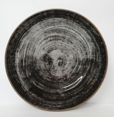 PIATTO FRUTTA IN PORCELLANA NERO/BLACK CM. 21 ISCHIA