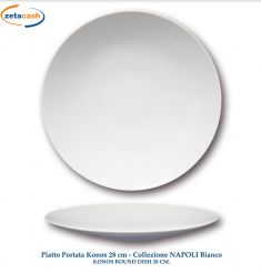 PIATTO PORTATA IN PORCELLANA BIANCO