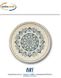 PIATTO IN PORCELLANA SIVIGLIA DECORATO DIAMETRO 28 CM