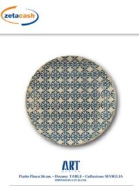 PIATTO PIANO SIVIGLIA DECORATO DIAMETRO 26 CM