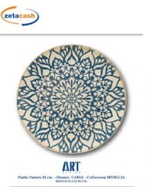 PIATTO IN PORCELLANA TONDO SIVIGLIA DECORATO 31 CM