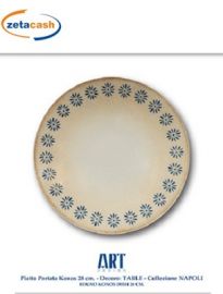 PIATTO PORTATA NAPOLI KONOS DECORATO DIAMETRO 28 CM