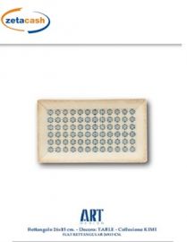 PIATTO KIMI RETTANGOLARE DECORATO 26 X 15 CM