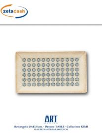PIATTO RETTANGOLARE KIMI DECORATO 29 X 17 CM