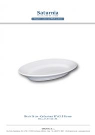 PIATTO OVALE BIANCO 28 CM SATURNIA