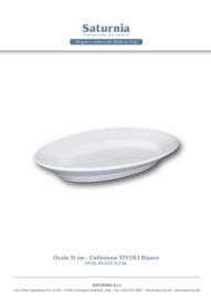 PIATTO OVALE BIANCO CM 31 SATURNIA