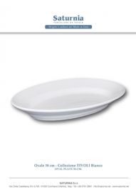 PIATTO OVALE BIANCO CM 38 SATURNIA