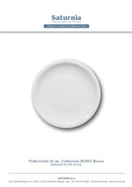 PIATTO FRUTTA ROMA BIANCO in PORCELLANA