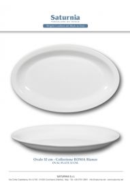 PIATTO OVALE ROMA BIANCO 32 CM SATURNIA