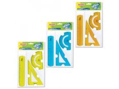 RIGHELLO GONIOMETRO E SQUADRA FLEX 3 PEZZI