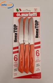 COLTELLI LINEA TOP 6 PEZZI MANICO ARANCIO