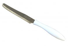 COLTELLO IN ACCIAIO INOX 6 PEZZI MANICO BIANCO