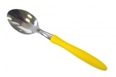 CUCCHIAIO IN ACCIAIO INOX 6 PEZZI CON MANICO GIALLO