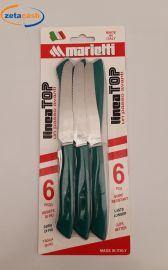 COLTELLI LINEA TOP 6 PEZZI MANICO VERDE
