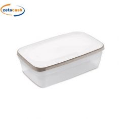 CONTENITORE FRIGO PLASTICA BIANCO TORTORA CHIARO CM32X20X10