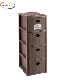 CASSETTIERA SLIM TORTORA 4 CASSETTI ELEGANCE