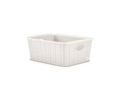 CESTINO ELEGANCE IN PLASTICA BIANCO CM 25X20X10