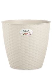 VASO NATURAL IN PLASTICA H. 23 BIANCO