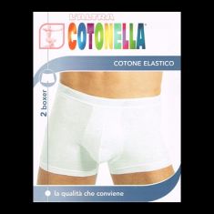 BOXER UOMO BIANCO COTONELLA TG. 4 L 2 PEZZI