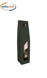 SCATOLA PORTA BOTTIGLIA UN POSTO VERDE CM 9 X 9 X 38