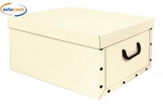 CONTENITORE PER INDUMENTI AVORIO IN CARTONE