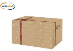 SCATOLA REGALO NATALIZIA CON I POIS CM 39X30X22