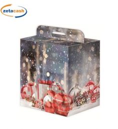 SCATOLA NATALIZIA LINEA MAGIA DELLE FESTE CM 33 x 24 x34