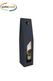 SCATOLA IN CARTONE P BOTTIGLIA 1 POSTO CON FINESTRA BLU