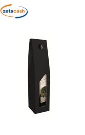 SCATOLA PORTA BOTTIGLIA NERA CON FINESTRA