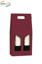 SCATOLA 2 BOTTIGLIE CANNETE BORDEAUX