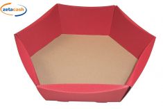 CESTA STD ESAGONALE ROSSA RIGATA
