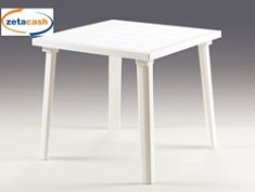 TAVOLO QUADRATO WEEKEND BIANCO 80 X 80 CM IN PLASTICA