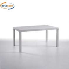 TAVOLO HOUSTON BIANCO RATTAN H74X150X90CM