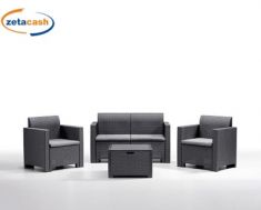 SET DIVANO 2 POSTI NEBRASKA RATTAN TORTORA